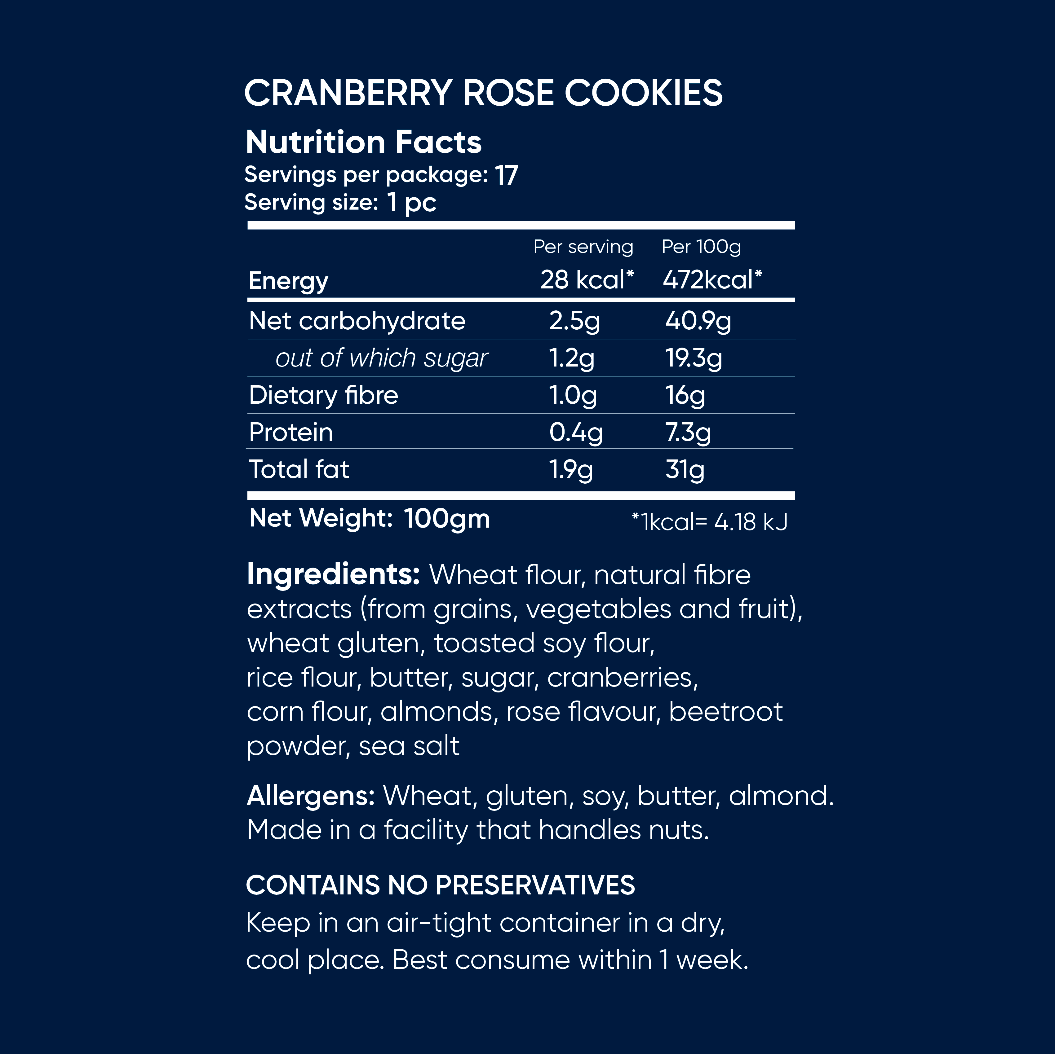 Cranberry Rose Cookies